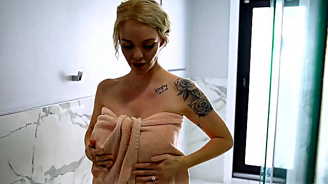 Stepson getting flirted and seduced by his hot stepmom Carina Blair