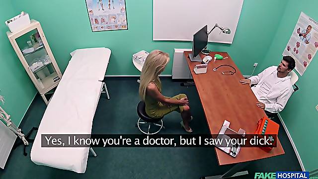 Hardcore pussy drilling in the hospital after a BJ by Katrin Tequila