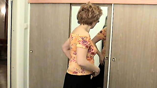 Mature blonde in rough black gangbang