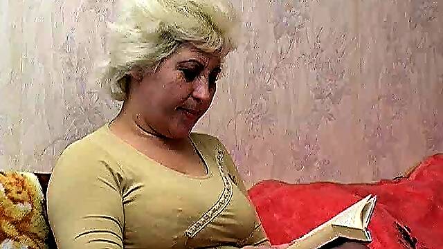 Sexy granny in black stockings getting fucked
