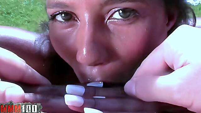 Priska Farel fucked in ass and pussy in the garden - MMM100