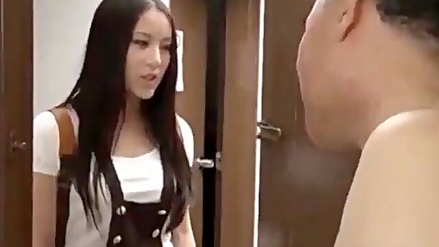 Japanese teen fucked by her grandpa
