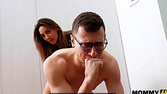 Busty Stepmom Vittoria Divines Massive Tits Bounce Wildly as She Gets Wrecked by Son-