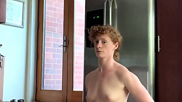 Amateur milf with small tits has a passion for naked yoga