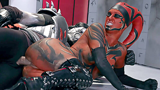 Bif titted Kleio Valentien in sexy black boots gets banged