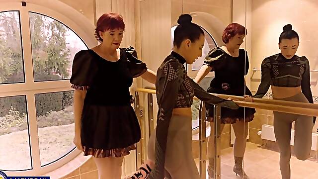Veri, The Granny Ballet Teacher Is Back With A New Young Lesbian Student 18+ To Please Her Hairy Pussy - Mitzi X