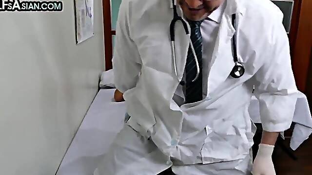 Mature gay doctor tickles and fucks skinny Asian twink