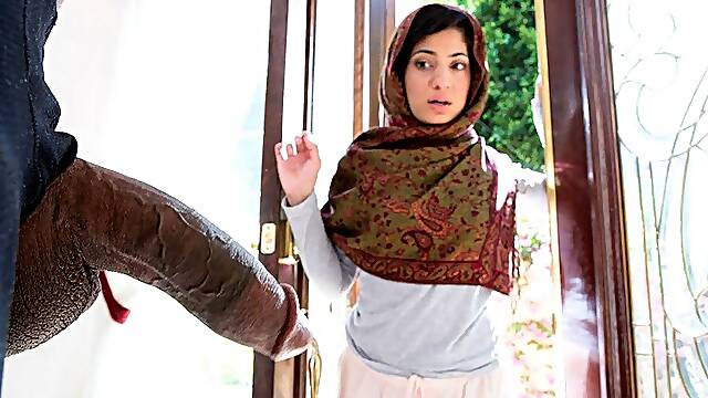 Hijab teen getting some black dick