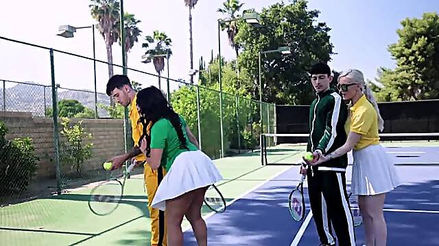 Kenzie Taylor Serving Balls Mona Azar Nade Nasty Nick Strokes 19.07.2023