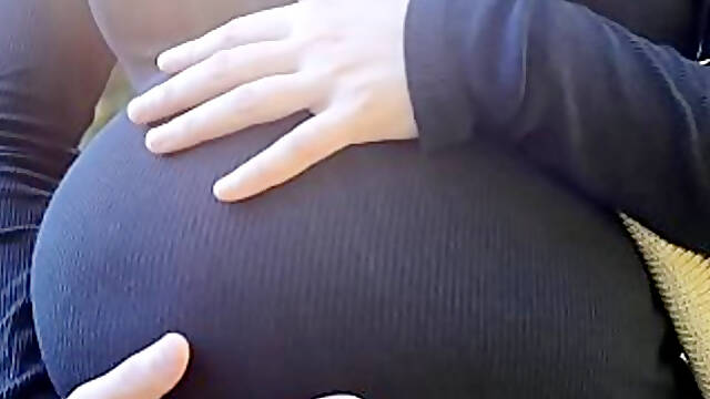 Pregnant MILF seduces young stud for iPhone sale