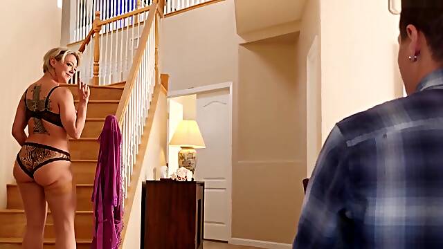 Step mom’s Money - Dee Williams fucks young cock
