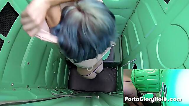 Cum Swallowing In Portable Toilet