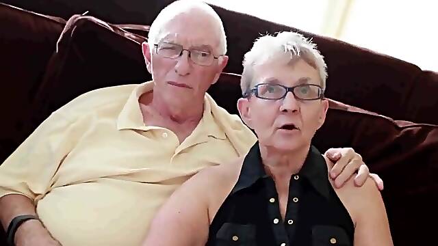 Grandma and grandpa with boy