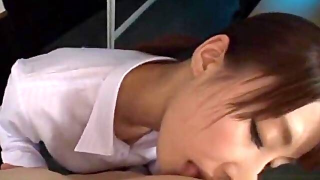 Beautiful Asian babe Ayami Shunka giving head