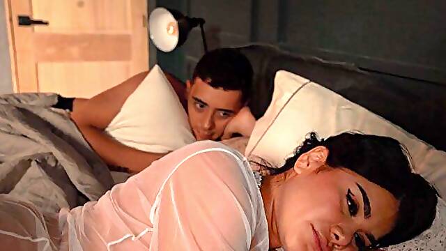 Stepbrothers Share A Bed After A Hotel Mistake - What A Big Cock - Issane &amp; Leandro Grey