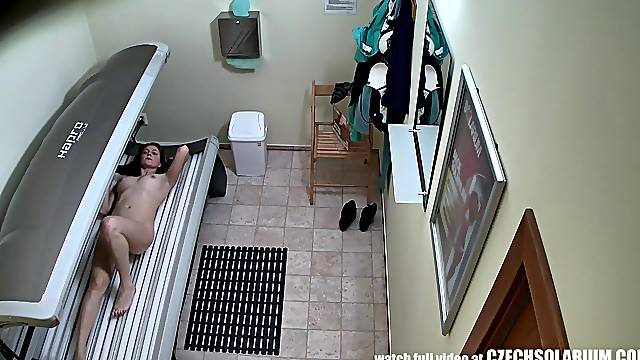 Lets See And Cum With Teen Masturbation Voyeur Scene In Solarium