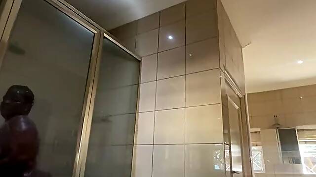 Black Ssbbw mother Id like to fuck Taking A Shower