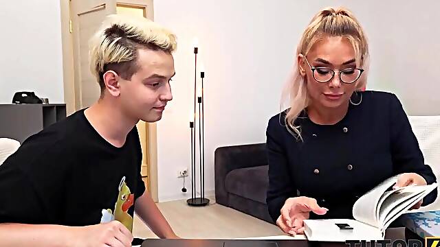 TUTOR4K. Amateur movie from a Russian trainer. Sexy sex with intimate teacher Malusha