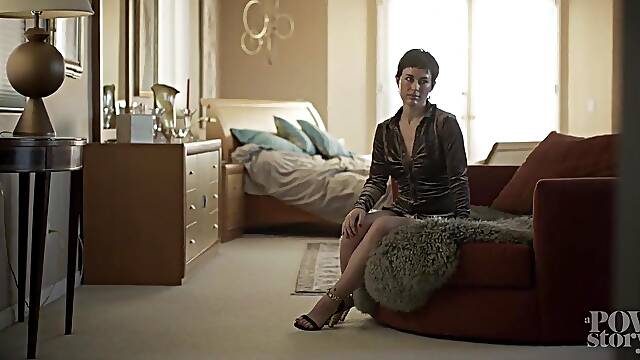 Short haired brunette hair with priceless tits, Olive Glass is groaning during the time that getting banged in her bedroom