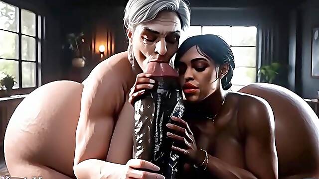 CG Aged GILF Bimbos Worship Gigantic BBC and BWC - Compilation (100% AI Generated)