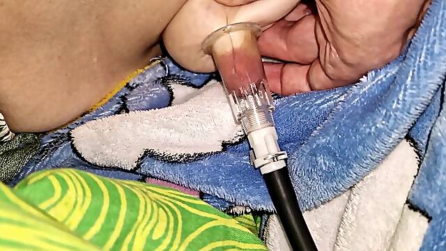 Were frolicking with my nipple.Nipple Suction Pumping.Ended by a fast plumb.