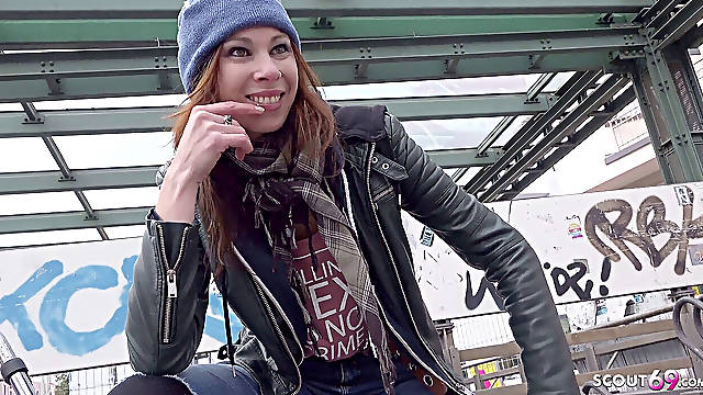 GERMAN SCOUT - harsh anal hook-up FOR SKINNY GINGER TEEN LANA AT PICKUP CASTING IN BERLIN