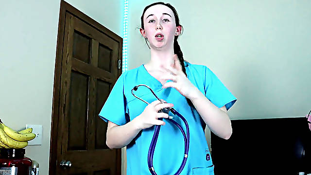 girlfriend Cosplays As A Nurse.. Gives Exam