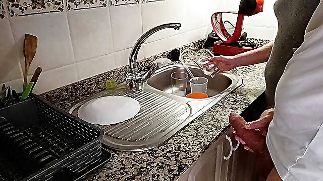 She asks me for help to wash the dishes with my piss