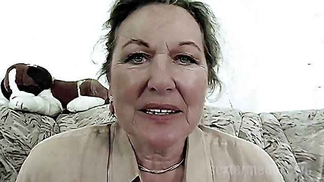 Granny is horny for stiff cum cock