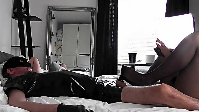 Sexy MILF and I fuckes with black condom part 1