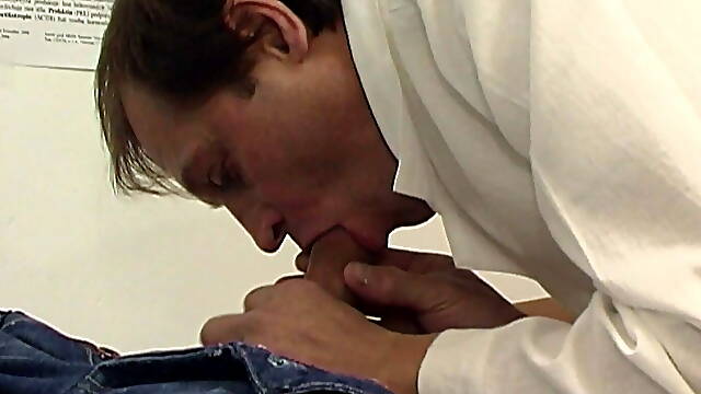 At the doctor - you get a cock sucked hard and your ass fucked strongly!