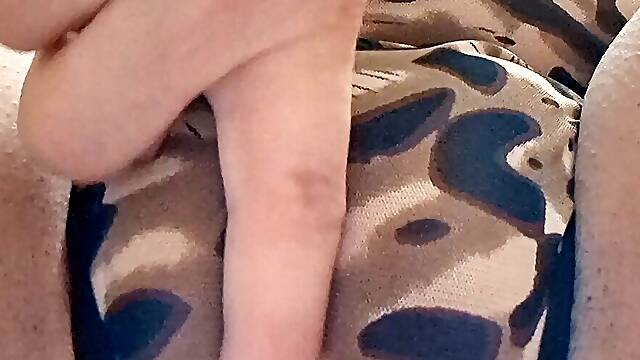 Massaging my puffy pussy it makes me so wet