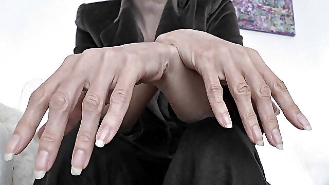 Beautiful Long Fingernails and Hand Close-ups