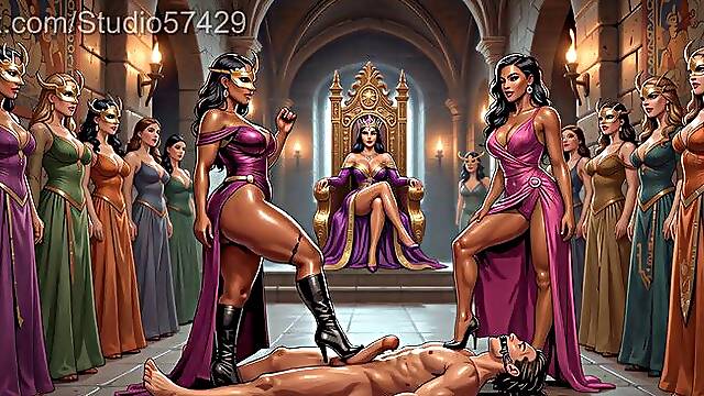 Cartoon Femdom Anthology 2 - Queens, CBT, and a Giantess Catgirl