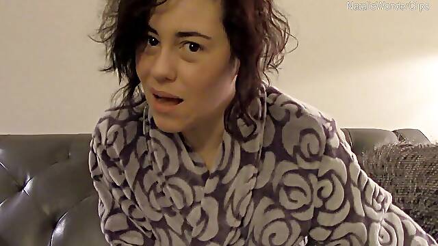 College stepson convinces his sexy stepmom to strip for him over webcam