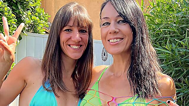 Lesbian Duo with Adeline Lafouine Anal Big Dildo Fist and Double Fist for Our Asses