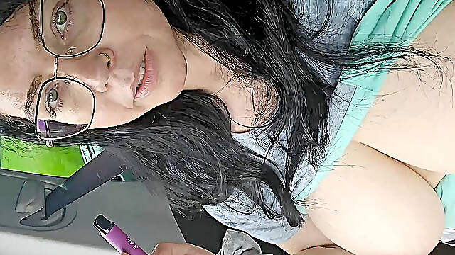 Vaping During Naked Driving Car