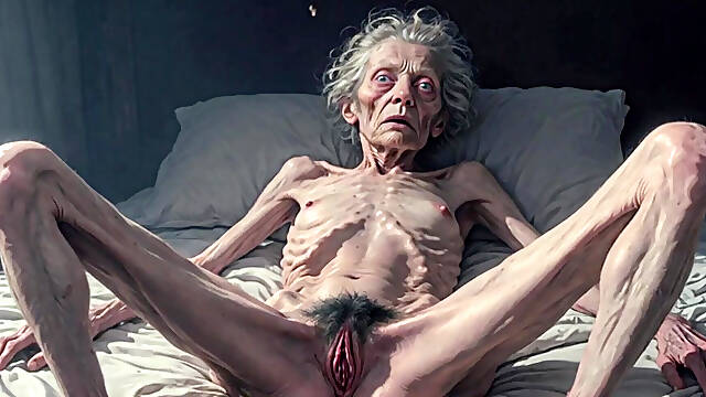 Horny 90 Year Old Skinny Granny Masturbates Her Hairy Wet Pussy - Frail Solo Play