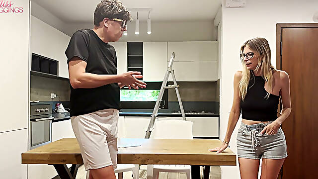 Stepaunt Disgusted by Her Stepnephew's Perverse Request to Help Her with the Internet Gets Excited by Snotting His Cock
